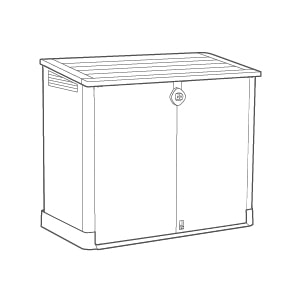 Store It Out Midi 880L Storage Box - Brown